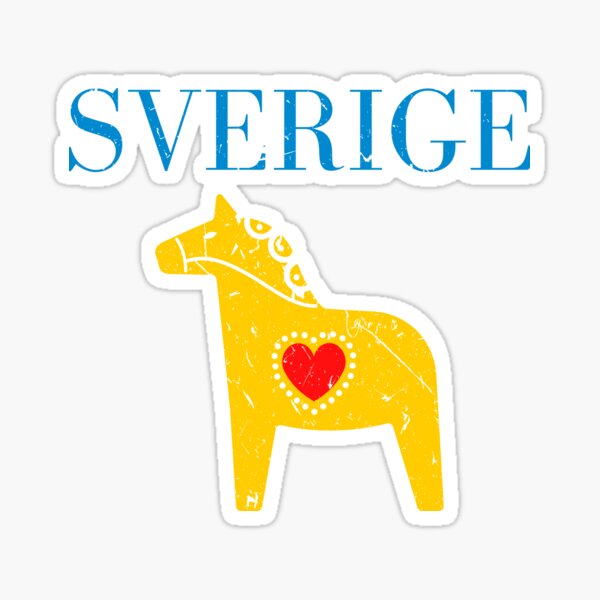 Item preview, Sverige Sweden Dalecarlian Dala Horse Scandinavia Nordic designed and sold by Sinful Charm.