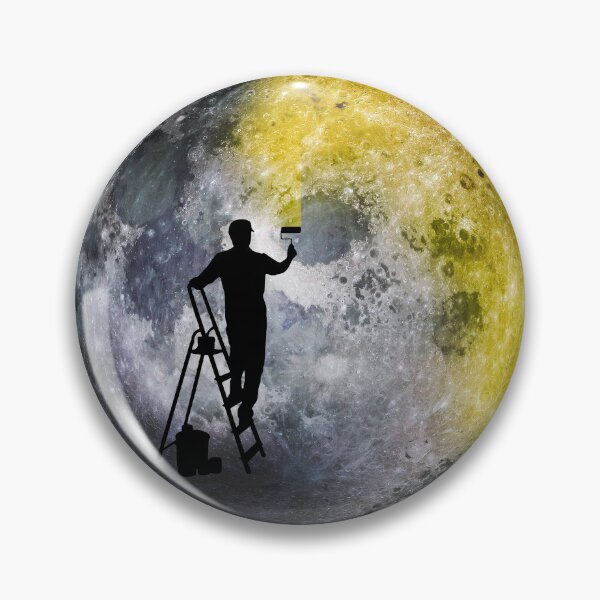Item preview, planet colour. Moon painting from earth designed and sold by ApurwaArtShop.