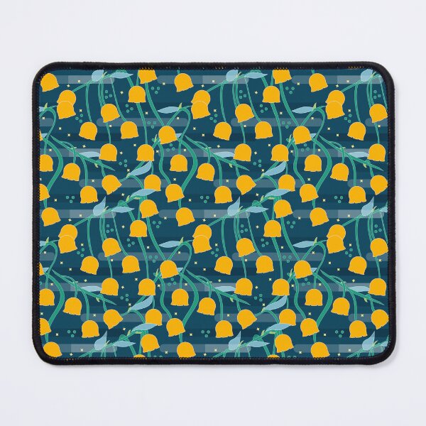 Item preview, Yellow Lily of the Valley in Dark Blue Night Pattern designed and sold by Moyanana.