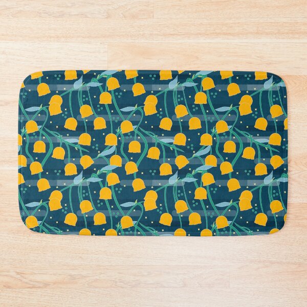 Item preview, Yellow Lily of the Valley in Dark Blue Night Pattern designed and sold by Moyanana.
