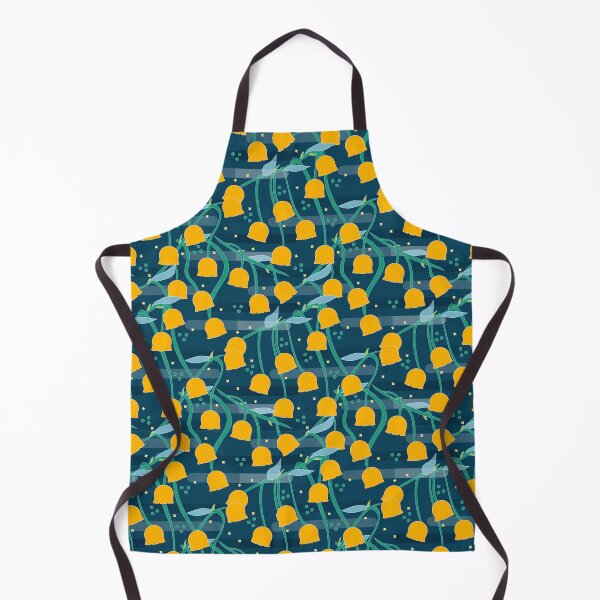 Item preview, Yellow Lily of the Valley in Dark Blue Night Pattern designed and sold by Moyanana.