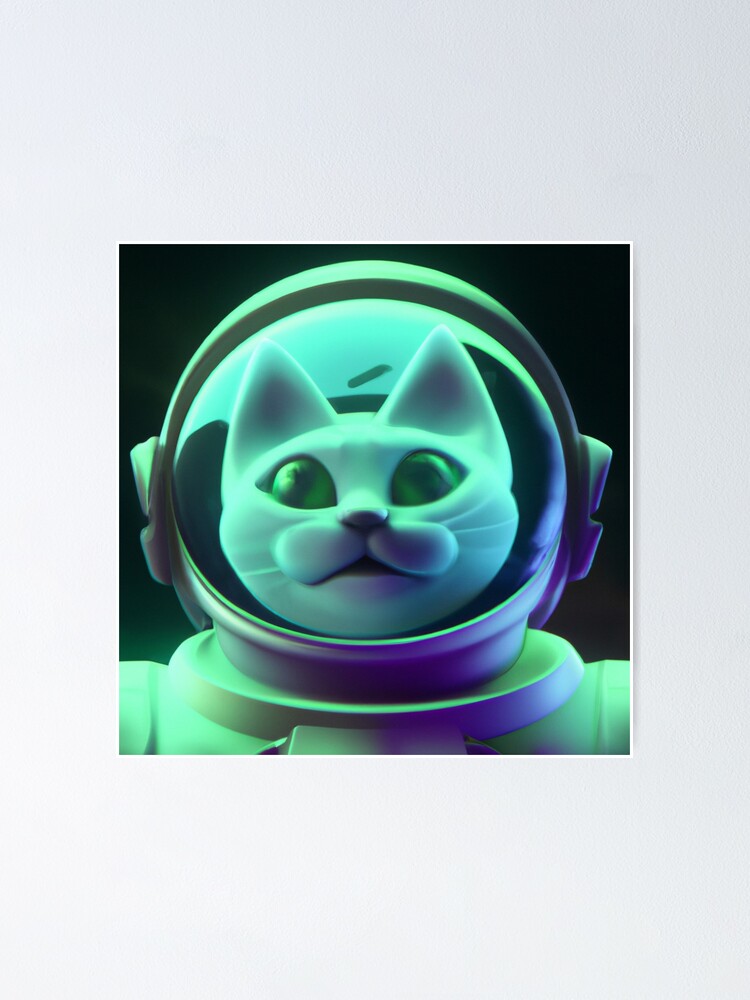 Thumbnail 1 of 3, Poster, SpaceCat Spiff designed and sold by CosmicBee.