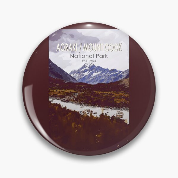 Artikelvorschau, Aoraki Mount Cook Nationalpark Neuseeland Vintage entworfen und verkauft von KrisSidDesigns.