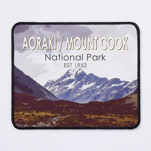 Artikelvorschau, Aoraki Mount Cook Nationalpark Neuseeland Vintage entworfen und verkauft von KrisSidDesigns.