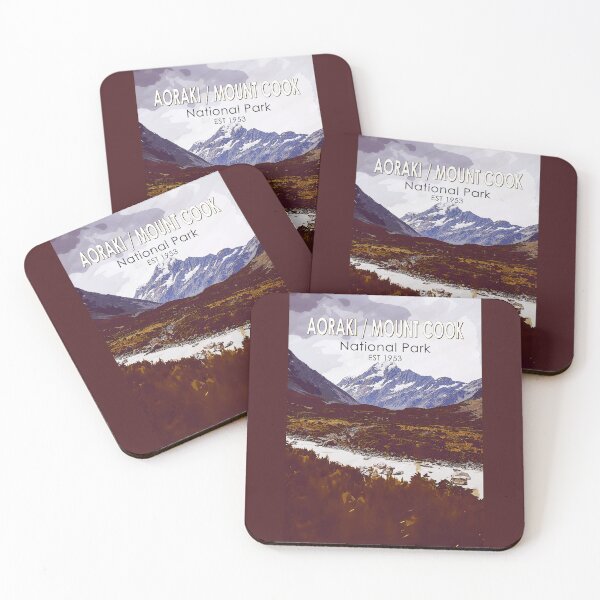 Artikelvorschau, Aoraki Mount Cook Nationalpark Neuseeland Vintage entworfen und verkauft von KrisSidDesigns.