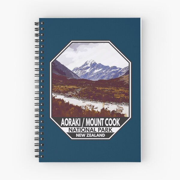 Artikelvorschau, Aoraki Mount Cook Nationalpark Neuseeland Emblem entworfen und verkauft von KrisSidDesigns.