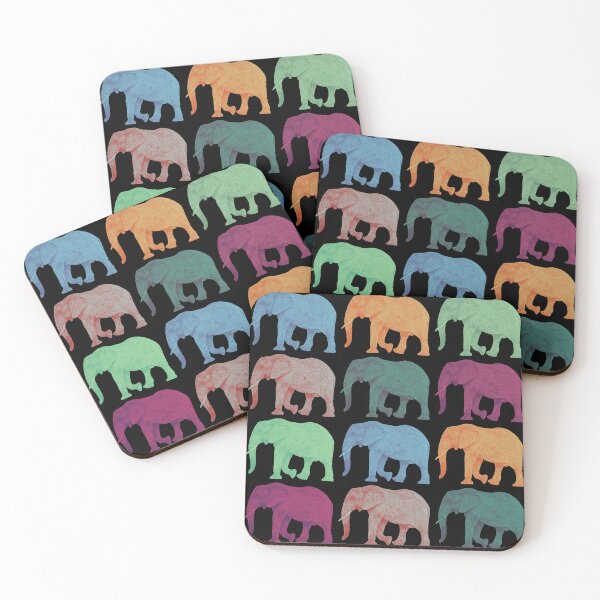 Item preview, Retro Vintage Colors Elephant Pattern designed and sold by Thomas Dossman.