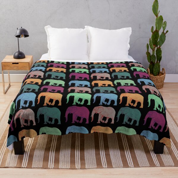 Item preview, Retro Vintage Colors Elephant Pattern designed and sold by Thomas Dossman.