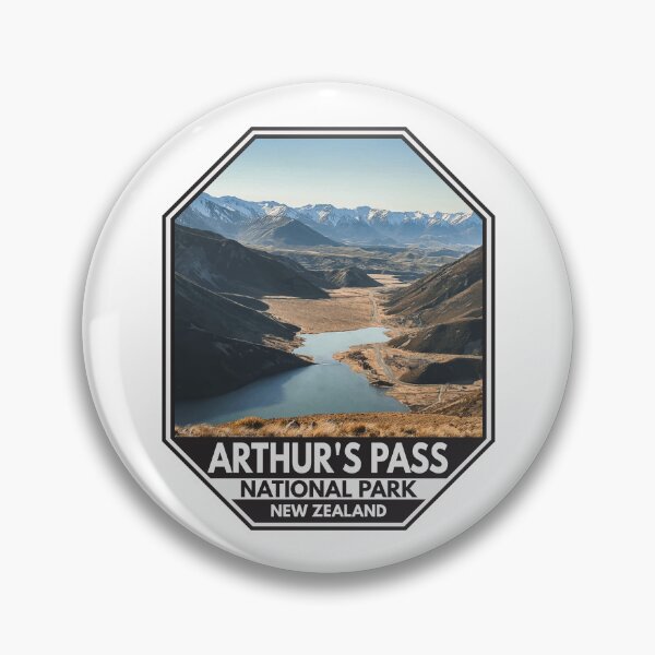 Item preview, Emblema del Parque Nacional Arthur's Pass de Nueva Zelanda designed and sold by KrisSidDesigns.