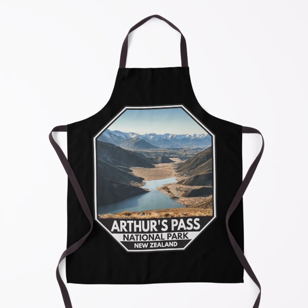 Artikelvorschau, Wappen des Arthur's Pass Nationalparks in Neuseeland entworfen und verkauft von KrisSidDesigns.