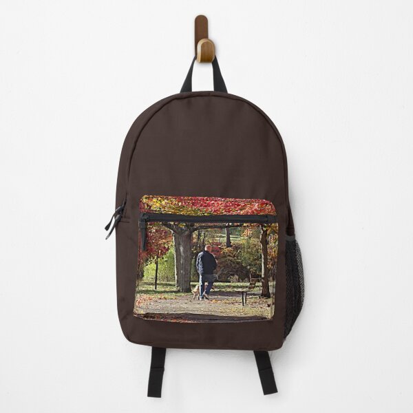 Item preview, Man Walking Dog in Autumn Park designed and sold by Susan Savad.