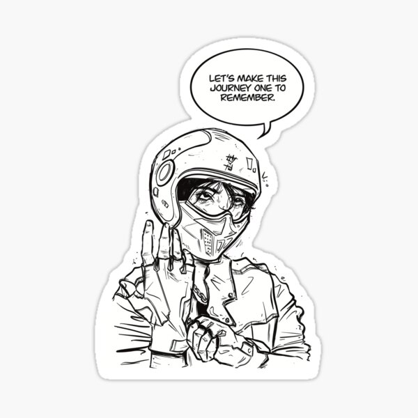 "Biker Girl" Sticker for Sale by Kanickels Redbubble