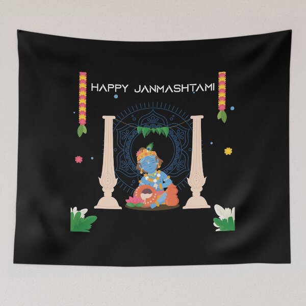 Item preview, Happy janmaashtami Essential T-Shirt designed and sold by PRECALB OUTFIT.