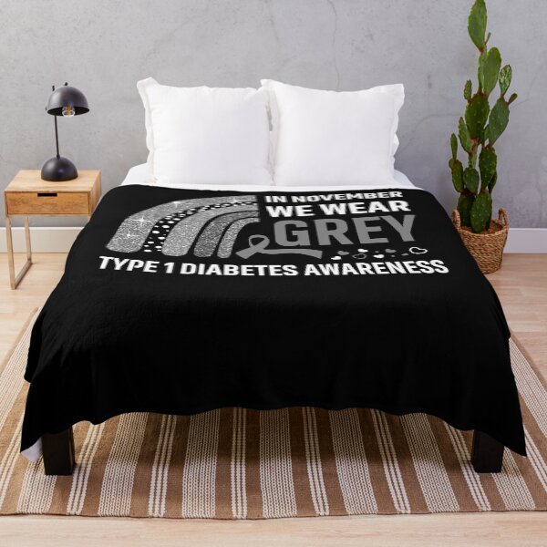 Item preview, In November We Wear Grey Type 1 Diabetes Awareness designed and sold by Gillosina.
