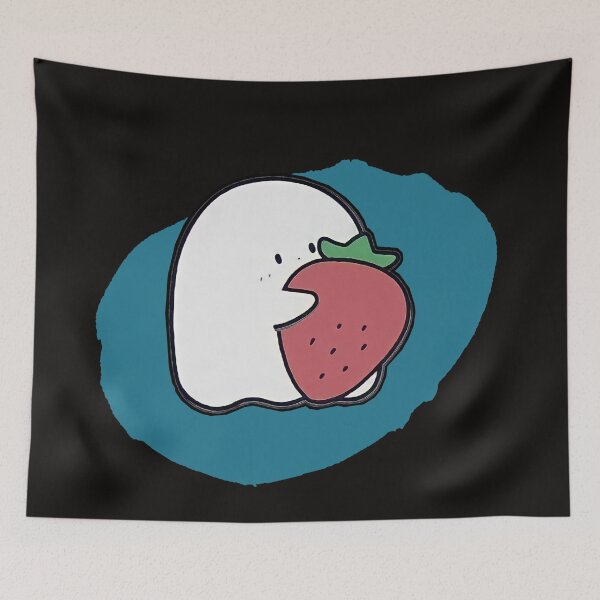 Item preview, Cute Boo eating a strawberry  designed and sold by danfreeze.