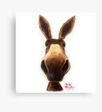Happy Donkey ' TEDDY ' by Shirley MacArthur Canvas Print