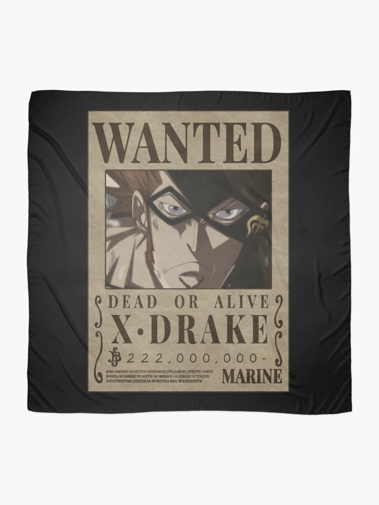 X Drake Wanted One Piece Sword Bounty Poster