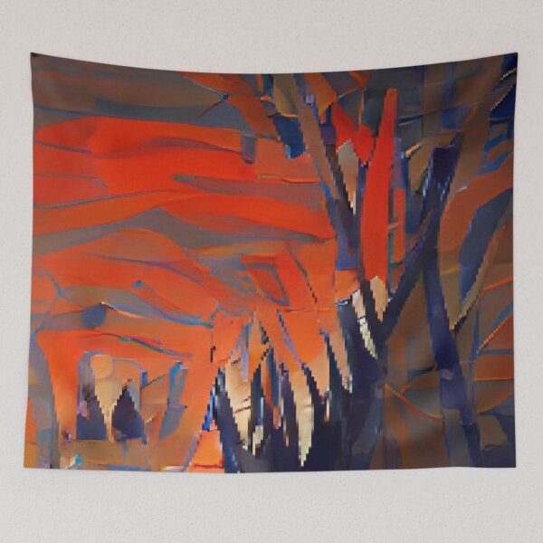 Item preview, Abstract Orange and Blue designed and sold by 3hornCreations.