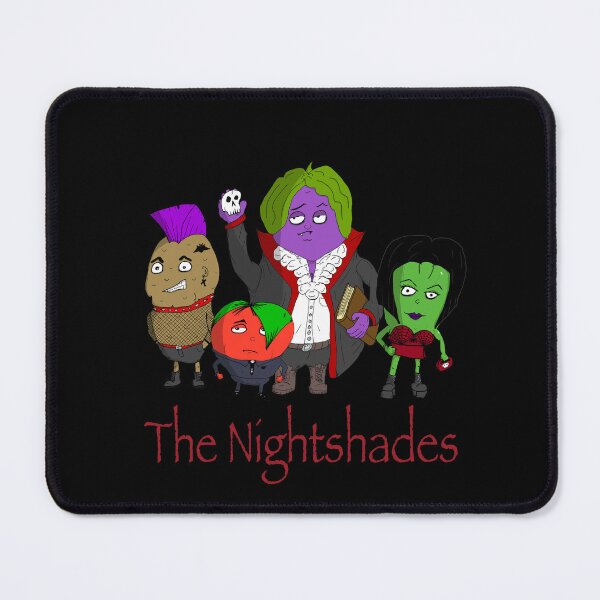Item preview, The Nightshades Goth Vegetable Family  designed and sold by JonnyVsTees.
