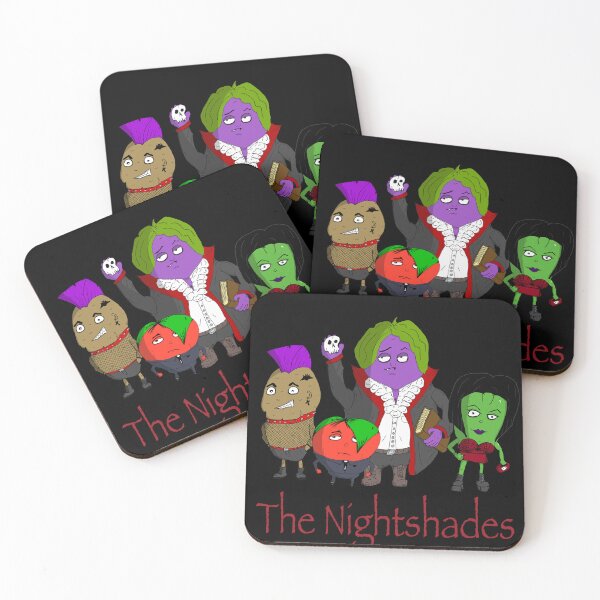 Item preview, The Nightshades Goth Vegetable Family  designed and sold by JonnyVsTees.