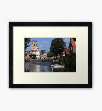 Tranquil Village Scene Framed Print