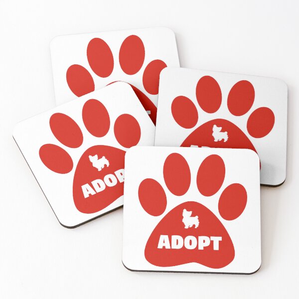 Item preview, Cute Pets Paw Cat Dog Adopt Red designed and sold by livianasgifts.