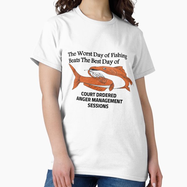 Vista previa del artículo con la obra «El peor día de pesca supera al mejor día de SESIONES DE MANEJO DE LA IRA DIRIGIDA POR LA CORTE», diseñado y vendido por FirnandArt.