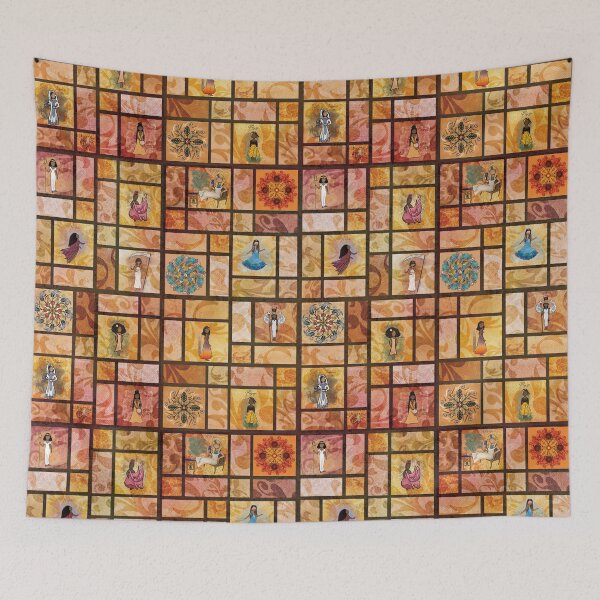 Item preview, Dancing Goddesses from Africa, Quilt Block Style designed and sold by Kelli Cymraes Lincoln.