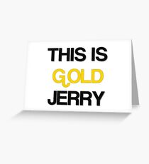 Gold Jerry Seinfeld Quotes Tv Show Greeting Card