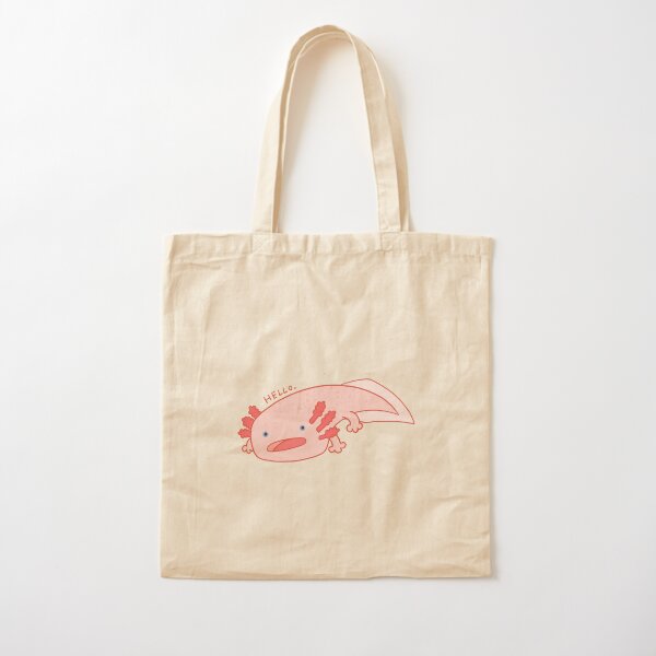 Vista previa del artículo con la obra «Bolso tote ajolote rosa», diseñado y vendido por JuicedPhrog.
