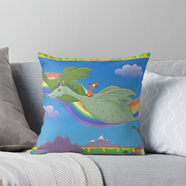 The Flying Boggeldywops Throw Pillow