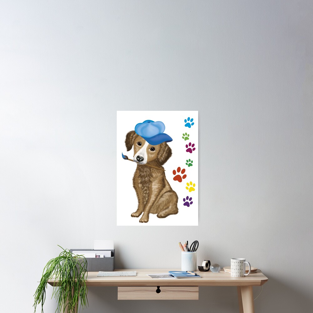 Malerhund Poster Von Creatinery Redbubble