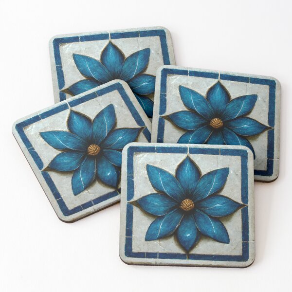 Item preview, Painted Flower on a Tile designed and sold by BarBubble.