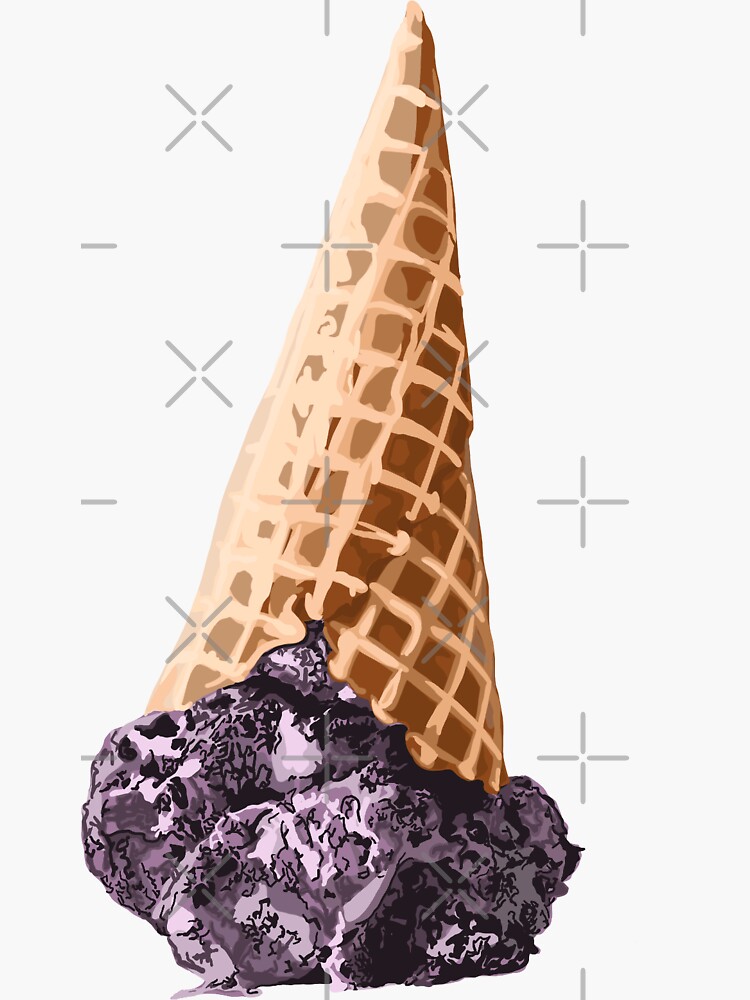 "Upside Down Ice Cream" Sticker for Sale by veellustrate Redbubble