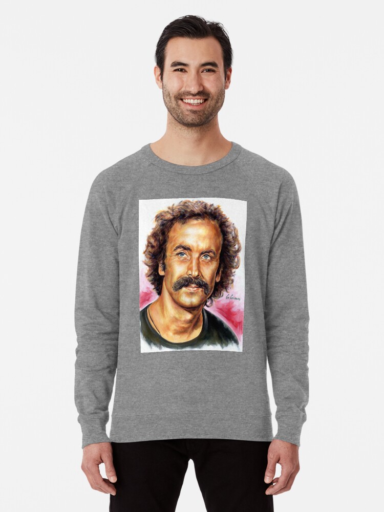nikos xylouris painting portrait nikos 3yloyrhs portraito lightweight sweatshirt by spirossoutsos redbubble