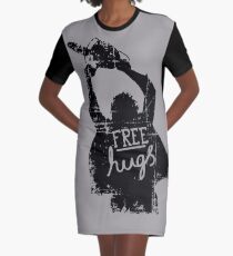 Free Hugs Meme Graphic T-Shirt Dress