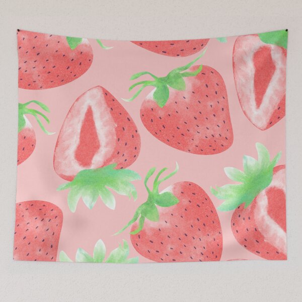 Item preview, Strawberries and Pink designed and sold by Hannah Mixes Mediums.