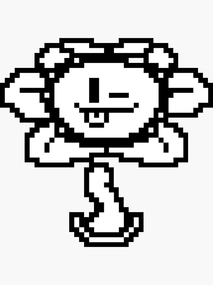 evil flowey undertale  Undertale pixel art, Pixel art maker