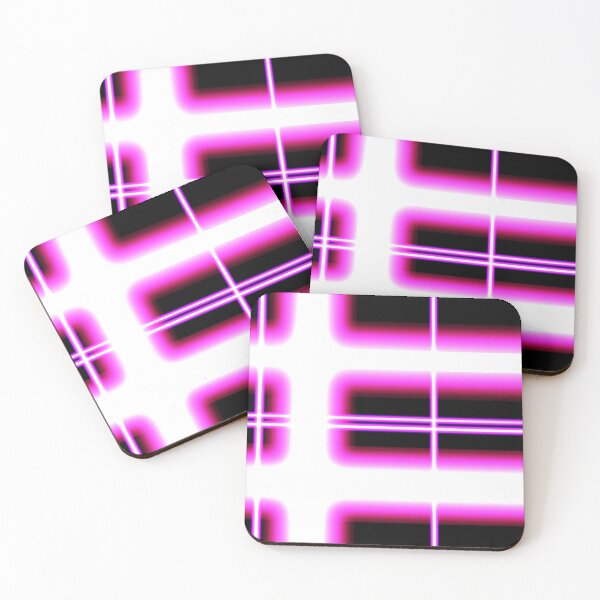 Item preview, Geometric Minimalist Neon Glow Abstract Pink Black Modern designed and sold by ArticLotusShop.