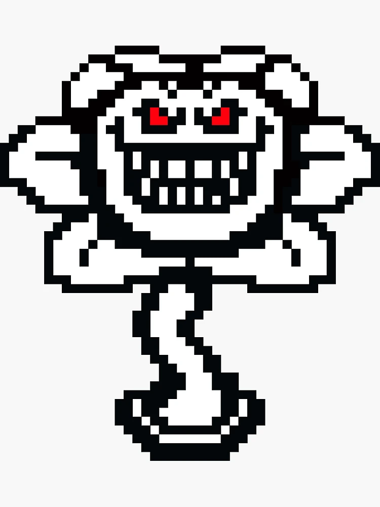 Free: evil flowey png clip art black and white stock - undertale flowey   