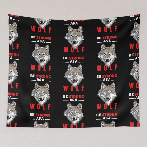 Item preview, Be strong as a Wolf - Motivational quotes about life  designed and sold by Cloofur.