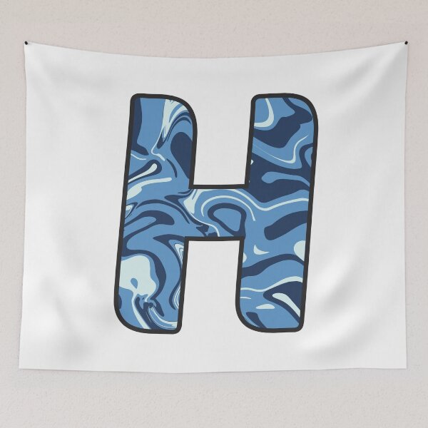 Item preview, H - Blue Marble Alphabet Letter designed and sold by Emmyteddy.