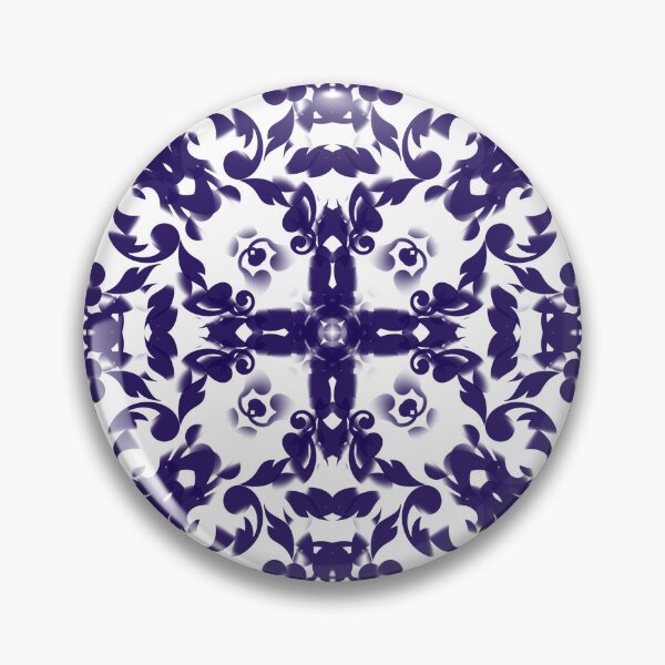 Item preview, Geometric Ceramic Tile Pattern Dark Blue designed and sold by ArticLotusShop.
