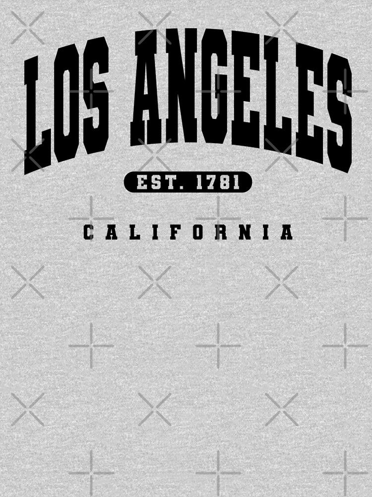  Los Angeles Varsity Style Black Text with White