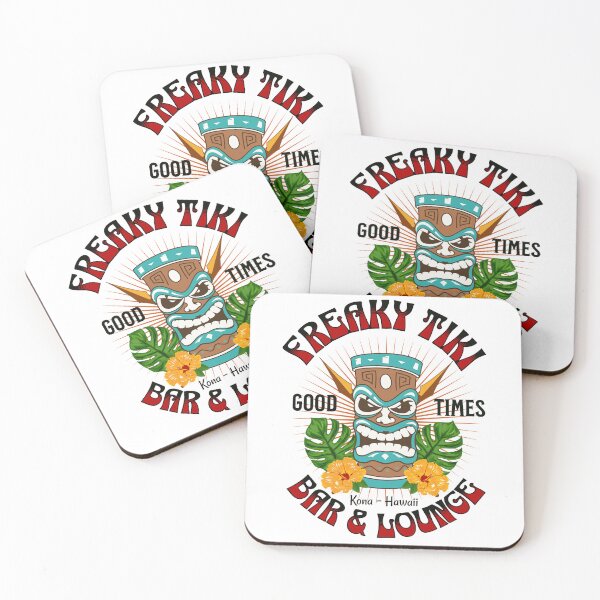 Item preview, Freaky Tiki Retro Vintage Tiki Bar Tiki Lounge Kona Hawaii Good Times designed and sold by FreeSpiritAloha.