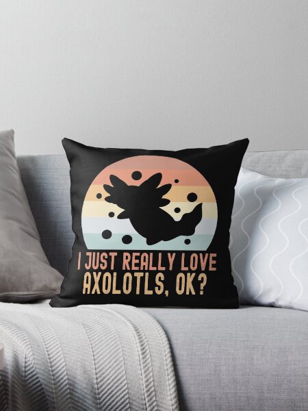 Vista previa del artículo con la obra «Realmente amo a los ajolotes OK», diseñado y vendido por eternallygifted.