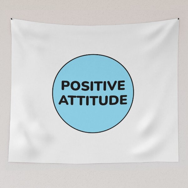 Item preview, POSITIVE ATTITUDE blue circle designed and sold by Inspirationmotivation.