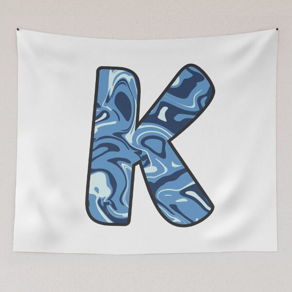 Item preview, K - Blue Marble Alphabet Letter designed and sold by Emmyteddy.