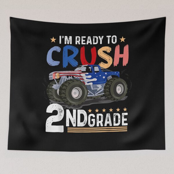 Item preview, Ready To Crush 2nd Grade Monster Truck First Day Of School  designed and sold by charalphe.
