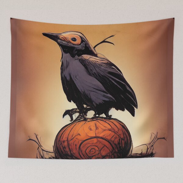 Item preview, A bird on a pumpkin designed and sold by etherElric.
